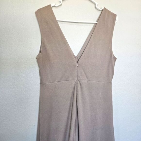NWT Birdy Grey | Shamin Long Dress With Leg Slit In Taupe, Womens XL - Picture 7 of 10